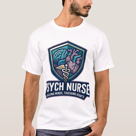 Psych Nurse Healing Minds Touching Hearts T-shirt (Voorkant)