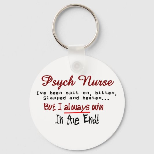 Psych Nurse Hilarious gezegden Gifts Sleutelhanger (Voorkant)