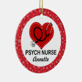 Psych Nurse kerstcadeau-versiering Keramisch Ornament (Rechts)
