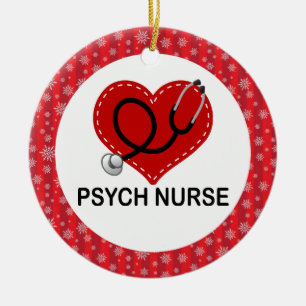 Psych Nurse kerstcadeau-versiering Keramisch Ornament