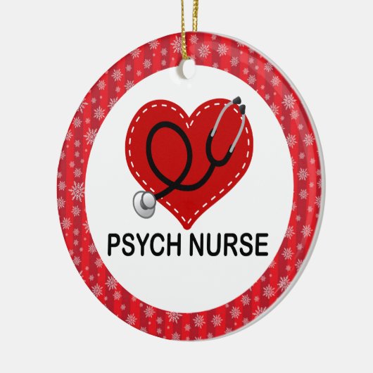 Psych Nurse kerstcadeau-versiering Keramisch Ornament (Links)