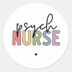 Psych Nurse   Psychiatrische verpleegkunde Ronde Sticker