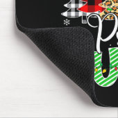 Psych Nurse Xmas Tree Leopard Red Plaid Christmas  Muismat (Hoek)