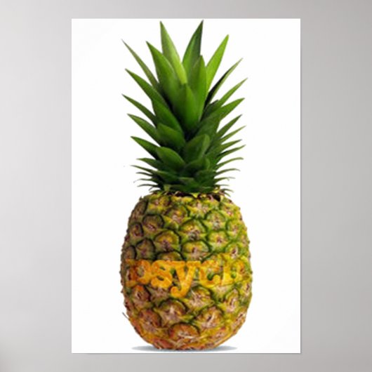 Psych Pineappel Poster (Voorkant)