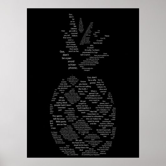 Psych Quotes Pineapple Poster (Voorkant)