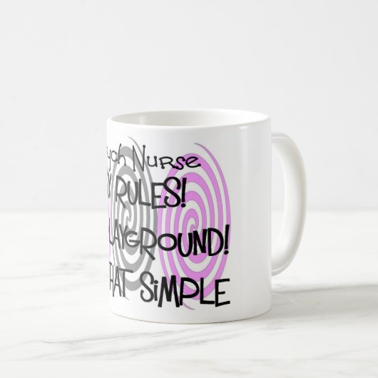 psych verpleegster hilarisch koffie mok (Voorkant rechts)