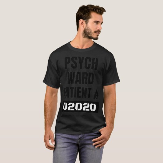 Psych Ward Escaped Mental Patient Funny Costuum T-shirt (Voorkant volledig)