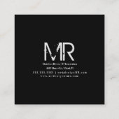 Psychadelic Abstract DJ Business Music Producer Vierkante Visitekaartje (Achterkant)