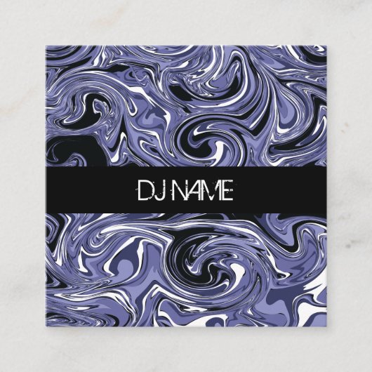 Psychadelic Abstract DJ Business Music Producer Vierkante Visitekaartje (Voorkant)