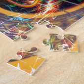 Psychadelic Accoustic Guitar, ontwerp muziekvel Legpuzzel (Zijkant)