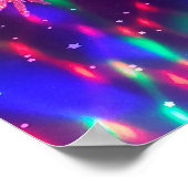 Psychadelic Disco Kleuren Poster (Hoek)