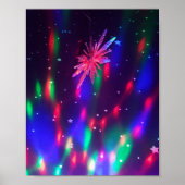 Psychadelic Disco Kleuren Poster (Voorkant)