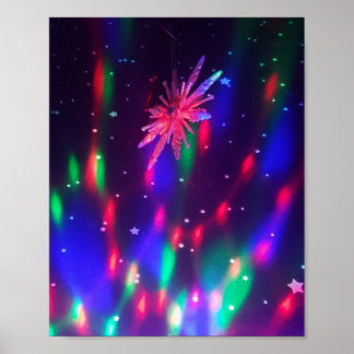 Psychadelic Disco Kleuren Poster