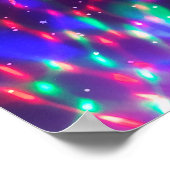 Psychadelic Disco Kleuren Poster (Hoek)