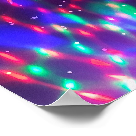 Psychadelic Disco Kleuren Poster (Hoek)