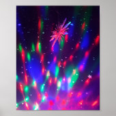 Psychadelic Disco Kleuren Poster (Voorkant)