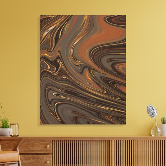 Psychadelic Marble Liquid Art Paint Canvas Afdruk (Insitu (Woonkamer))