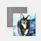 Psychadelisch Kat Magneet (Voorkant / Achterkant)