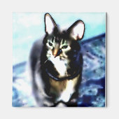 Psychadelisch Kat Magneet (Voorkant)