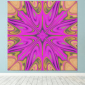 Psychadelisch vloeibaar kleurrijk Abstract Paars S Canvas Afdruk (Insitu (Houten vloer))