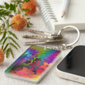 Psychadelische Floral Sleutelhanger (Voorkant Rechts)