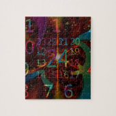 Psychadelische nummerpatronen, mesmerizing design legpuzzel (Verticaal)