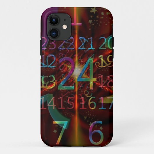 Psychadelische nummers patroon, hypnotiserend ontw Case-Mate iPhone case (Achterkant)