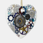 Psychadelische stoombroek tandwielen, tandraderen, keramisch ornament (Rechts)