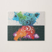 Psychadelische vlinder legpuzzel (Horizontaal)