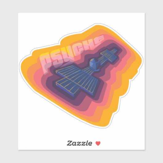 Psyche-Delic ruimtevaartuig Sticker (Vel)