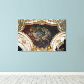 Psyche en Cupid, plafondpaneel van de Salon de Canvas Afdruk (Insitu (Houten vloer))