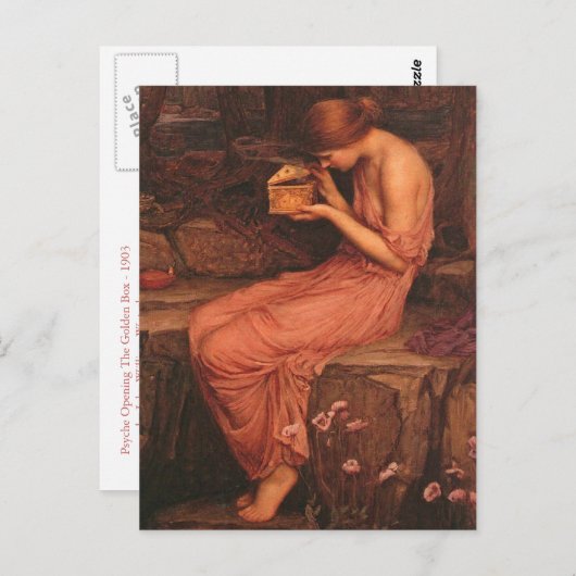 Psyche en Golden Box Briefkaart (Voorkant / Achterkant)