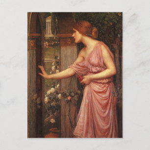 Psyche Entering Cupid's Garden by Waterhouse Briefkaart