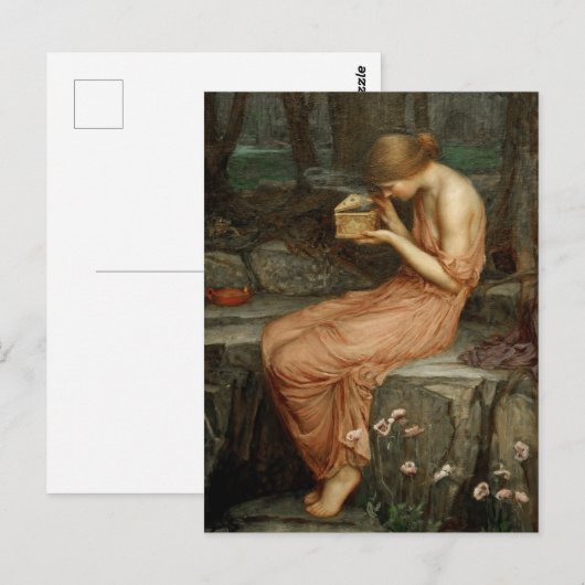 Psyche Het openen van de Golden Box Waterhouse Kaa Briefkaart (Voorkant / Achterkant)