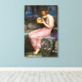 Psyche Het openen van de Gouden Doos Waterhuis Sch Canvas Afdruk (Insitu (Houten vloer))