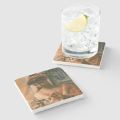 Psyche in de Tempel van de Liefde (door Edward Poy Stenen Onderzetter (Zijkant)