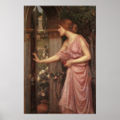 Psyche Open de deur in Cupid's tuin - 1904 Poster (Voorkant)