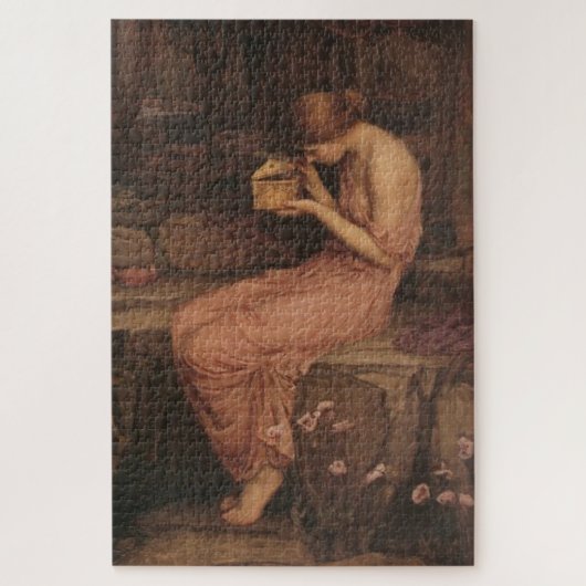 Psyche opent Golden Box door J W Waterhouse Legpuzzel (Verticaal)