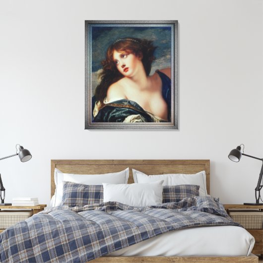 Psyche van Jean-Baptiste Greuze Canvas Afdruk (Insitu (Slaapkamer))