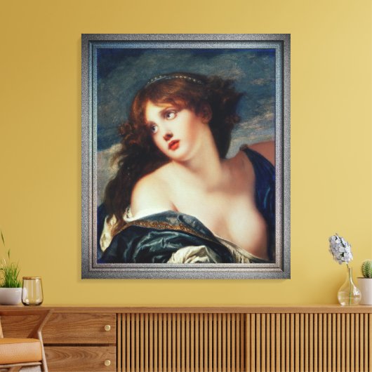 Psyche van Jean-Baptiste Greuze Canvas Afdruk (Insitu (Woonkamer))