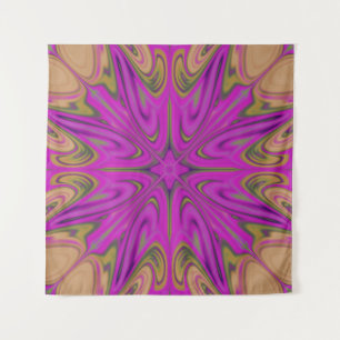 Psychedadische Vloeibare Kleurrijke Abstract Paars Wandkleed