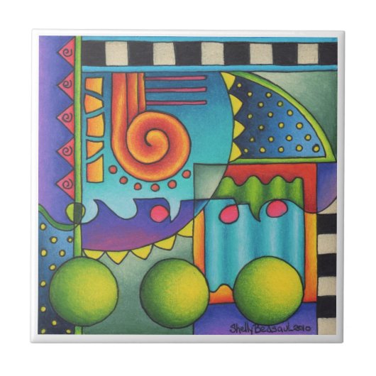 Psychedeco Tegeltje (Voorkant)