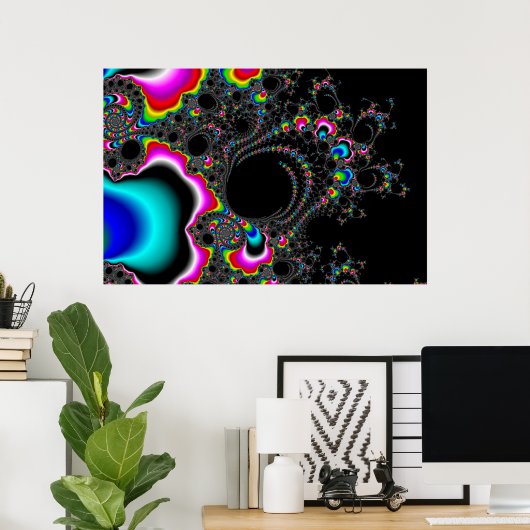 Psychedelace - Fractal Poster (Thuiskantoor)