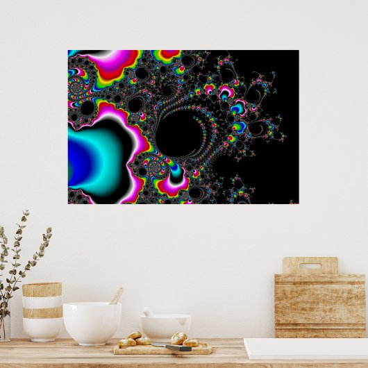 Psychedelace - Fractal Poster (Keuken)