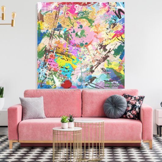 Psychedelia Canvas Afdruk (Insitu (Woonkamer))
