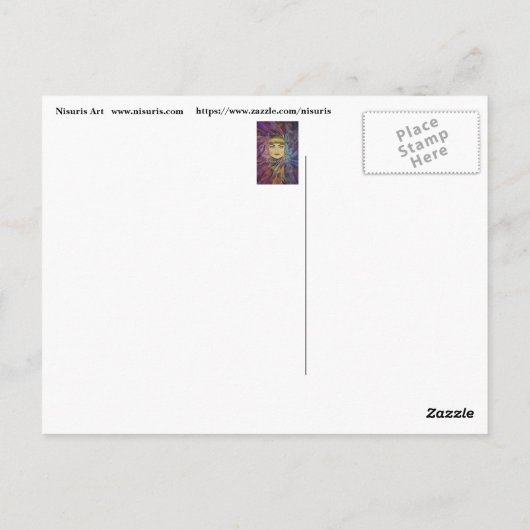 Psychedelia Dreamweaver Girl Briefkaart (Achterkant)