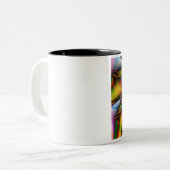 Psychedelia Tweekleurige Koffiemok (Voorkant links)