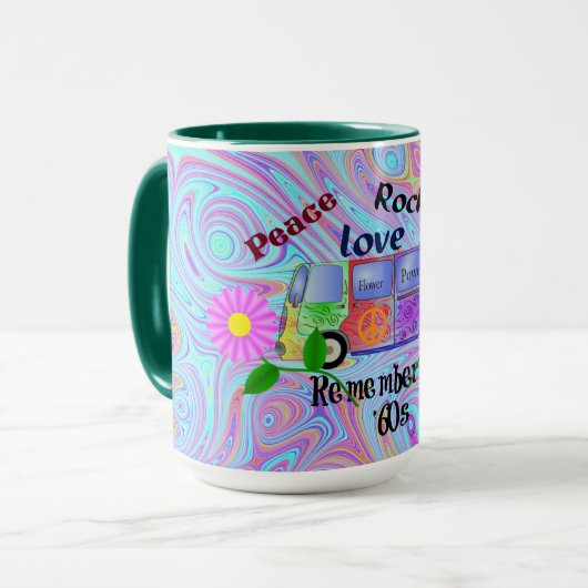Psychedelic '60s-Peace, Love, Rock 'n' Roll Mok (Voorkant links)
