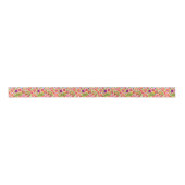 Psychedelic 60s Retro / ventilatorkracht & vrede Satijnen Lint (Voorkant)