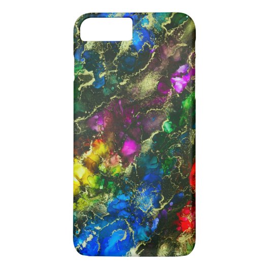 Psychedelic Abstract Alcohol Ink Case-Mate iPhone Case (Achterkant)